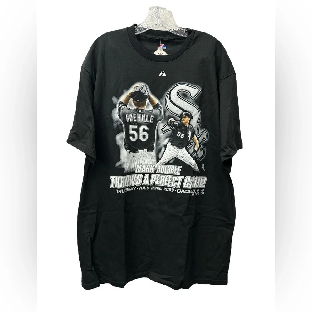 Majestic Chicago White Sox Mark Buehrle Throws A Perfect Game T-shirt NWT XL